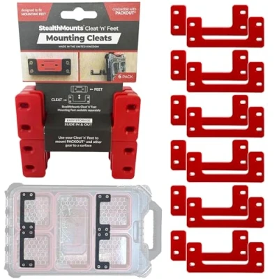 Image of StealthMounts Packout Mounting Cleats 12 Pack Milwaukee Mount Wall Feet and