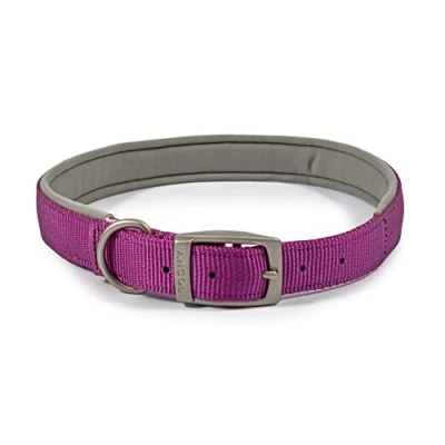 Image of Ancol Padded Viva Collar with Buckle Purple 50 59 cm Size 7 XL
