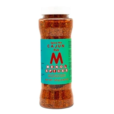 Image of Menol Spices Cajun spice rub 125g in sprinkler bottle Gourmet quality