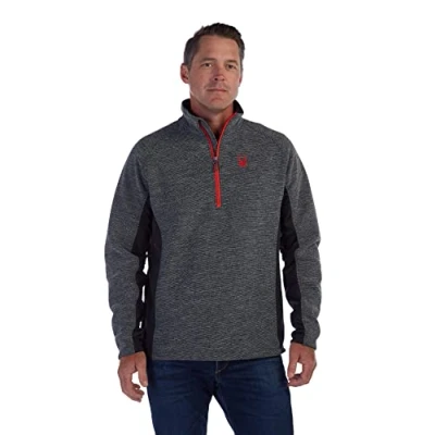 Image of Spyder Men&#039;s Zenith Fleece Jacket, Ebony Glacier Melange, M