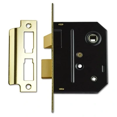 Image of Union Locks 2294 Mortice Bathroom Lock 76mm Polished Brass (Visi Pack)