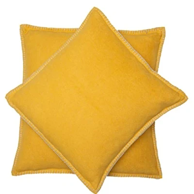 Image of David Fussenegger Cover Decorative Cushion Made of Cotton, Fluffy, Soft, Mustard, 50 x cm, 1 Stück