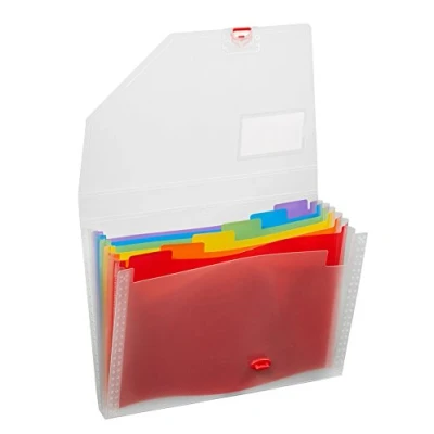Image of Snopake A4 Rainbow Expanding Organiser 6 Part [Pack of 1] Ref: 15767
