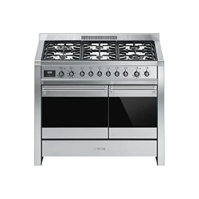 Image of Smeg A2 81 100cm Opera Dual Fuel Range Cooker Stainless Steel