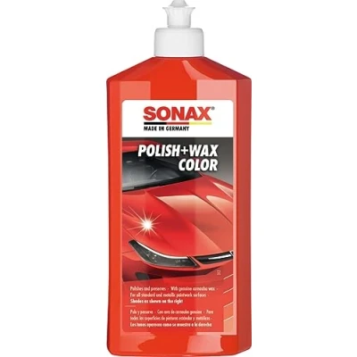 Image of SONAX 1837554 500ml Colour Polish and Wax Red