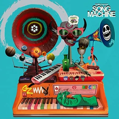 Image of Gorillaz Song Machine Yellow vinyl 2020 UK LP 0190295209414