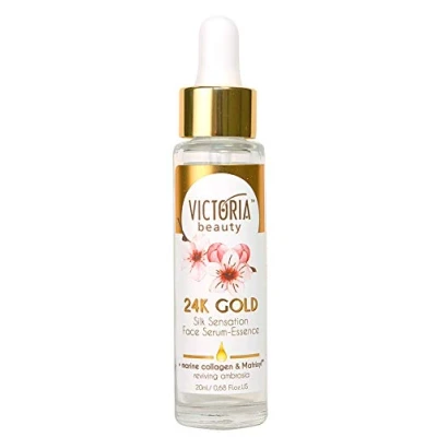 Image of Victoria Beauty 24K Gold Silk Sensation Face Serum Essence Pampering Anti Aging Moisturiser for an Ever Youthful &amp; Glowing Skin, 20ml