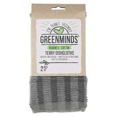 Image of Sorbo Greenminds Bio Cotton Terry Cloths, Pack of 2 Grey