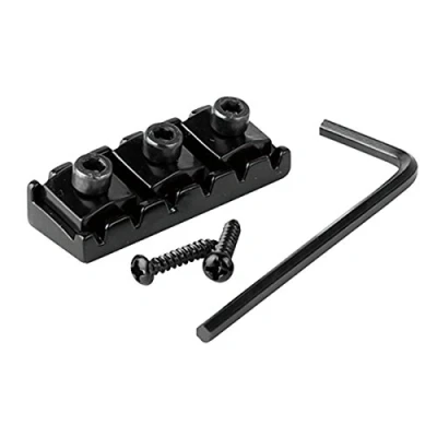 Image of Musiclily 43mm Metal Guitar Locking Nut for Floyed Rose Tremolo Bridge System Electric Guitar, Black
