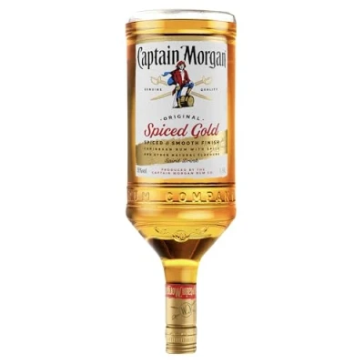 Image of Captain Morgan Original Spiced Gold 35% vol 1.5L Caribbean Rum Based Spirit Drink with Spice Vanilla Flavours &amp; Brown Sugar Recommended for Drinks or a Cocktail