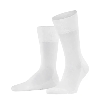 Image of FALKE Men&#039;s Tiago M SO Fil D&#039;Écosse Cotton Plain 1 Pair Socks, White (White 2000) new eco friendly, 8.5 9.5