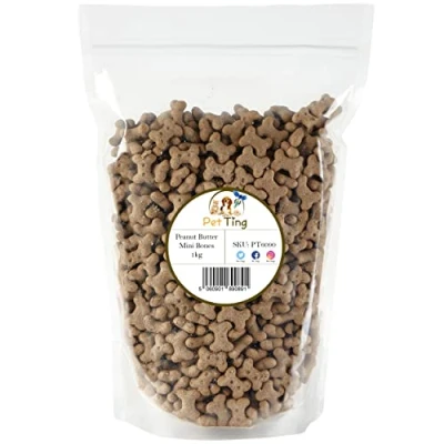Image of Premium Peanut Butter Bones Dog Biscuits 1kg (Peanut Bones)