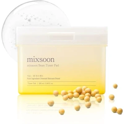 Image of mixsoon Bean Toner Pad,Moisturizing, Elasticity,Exfoliation, Extracts, Cotton Pad (280ml/9.46fl.oz/70 Sheets)