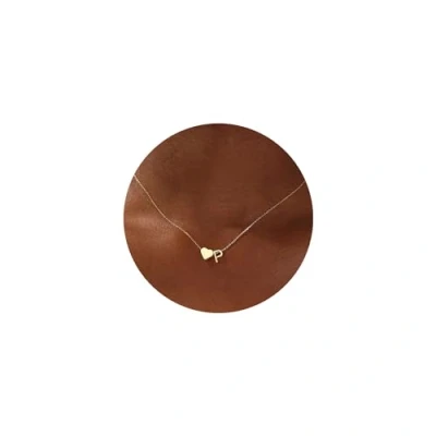 Image of TINGN Gold Heart Initial Necklaces for Women Girls, 18K Real Plated P Necklace Dainty Tiny Mothers Day Gifts Girls Jewelry