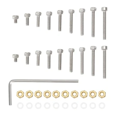 Image of eMagTech 1 Set Turntable Headshell Cartridge Mounting Kit Phono Screws M2.5 Bolts Nuts Washers Compatible with Linn Thorens