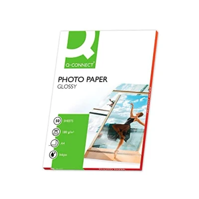 Image of Q Connect 180gsm A4 Gloss Photo Paper (Pack of 50)