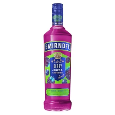 Image of Smirnoff Berry Burst Flavoured Vodka 37.5% vol 70cl Enjoy on the Rocks or in Cocktails &amp; Mixed Drinks Sweet Juicy Flavours with No. 21