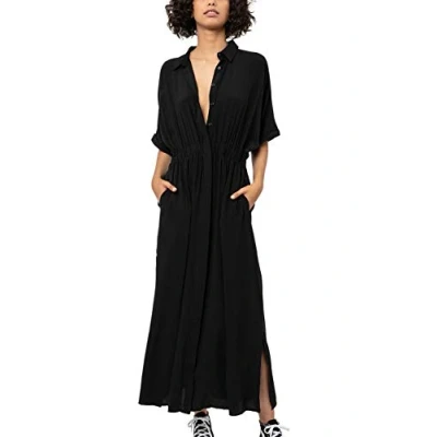 Image of YouKD Women&#039;s Cotton Cardigan Maxi Bohemian Dress Beach Bikini Coverup Robe Long Kimono One Size Loungewear