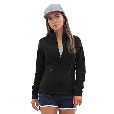 Image of Skinni Fit Ladies/Womens Lightweight Anti Pill Microfleece Jacket (M) (Black)