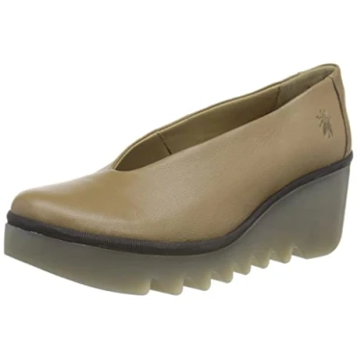 Image of BESO246FLY Leather Women&#039;s Wedge Heel Shoes