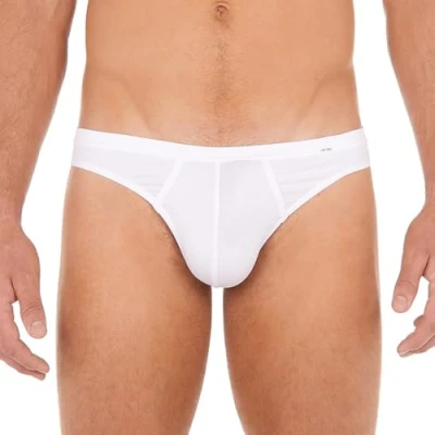 Image of HOM Men&#039;s Slip Micro Confort Tencel Soft Briefs, Blanc, S