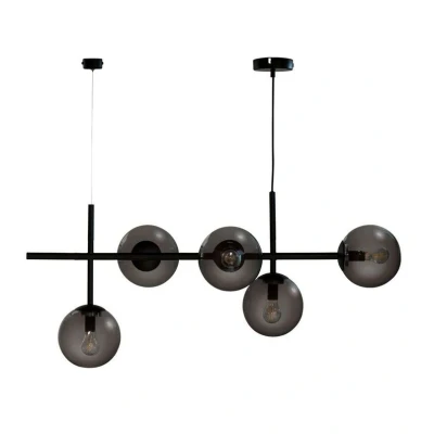Image of Dyberg Larsen Como hanging light, 5 bulb, black
