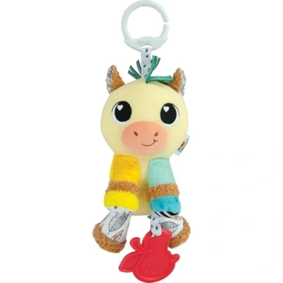 Image of LAMAZE Carson Clydesdale Clip and Go Baby Pram Toys Sensory for Babies Early Learning 0 6 Months Up Expertly Designed Newborn Shower Gifts