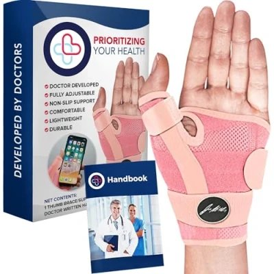Image of Doctor Developed Wrist Supports (2 Pack) Splint W/Doctor Written Handbook Carpal Tunnel for Arthritis &amp; Relief Brace Tendonitis, Fitness Support