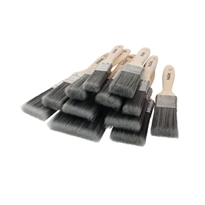 Image of ProDec Decorator&#039;s Dozen 12 Piece Synthetic Paint Brush Set for a Smooth Finish Painting with Emulsion, Gloss, Satin Paints on Walls, Ceilings, Wood, Metal 2x 1, 5x 1.5, 4x 2, 1x 3 inch