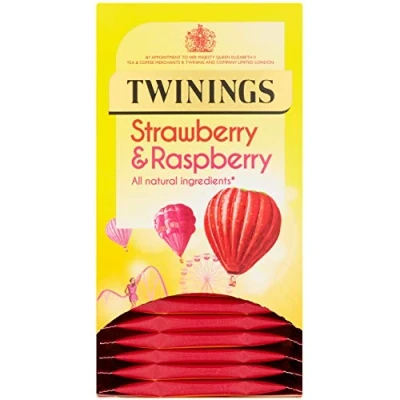 Image of Twinings Strawberry &amp; Raspberry Enveloped Tea Bags 12x20