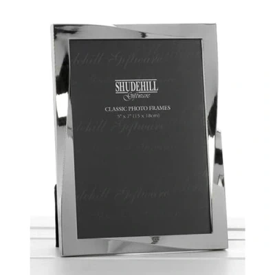 Image of Polished Silver Twist Photo Frame 5x7