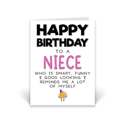 Image of Rib ticklerz Funny Niece Birthday Card Comedy Joke Adult Humour From Auntie Uncle Family Child Comical Banter CD556