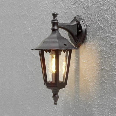 Image of Konstsmide Firenze outdoor wall light, hanging, 36 cm, black