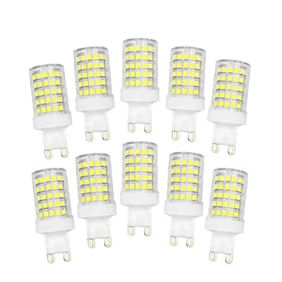 Image of 10Packs G9 LED Light Bulb,10W(Replacement of 100W Halogen Lamp) Ceramic Base Non Dimmable 6000K Cool White 1000LM Household Lighting with 360 Beam Angle