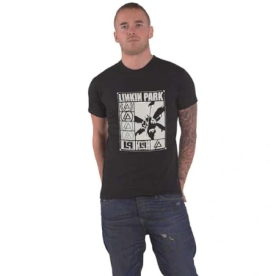 Image of Rock Off officially licensed products Linkin Park T Shirt Rectangle Logos Official Unisex Black M