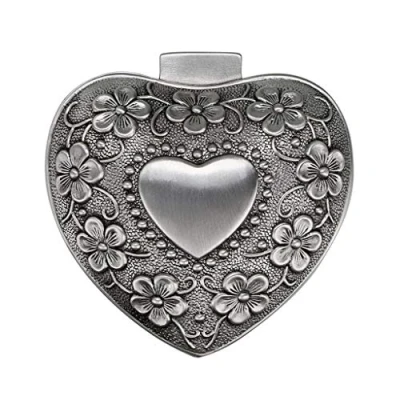 Image of SUMNACON Metal Trinket Storage Box Antique Jewellery Case Heart Shape Small for Ring Necklaces Earrings Keepsake Display Organizer