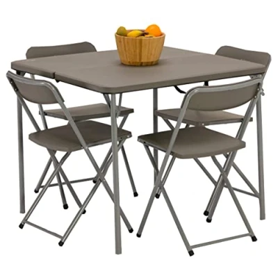 Image of Vango Woodland Portable Picnic Table Set, Collapsible Camping Table, Folding and 2 Chair Equipment, Garden Furniture