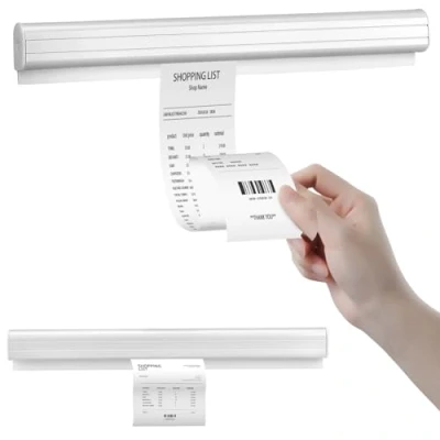 Image of QWORK® Restaurant Order Grabber, Tab Grabber and Holder Wall Mounted Alumium Display Rail Rack to Hold Orders Tabs Papers for Catering Cafes Pubs Bars (12in/30cm)