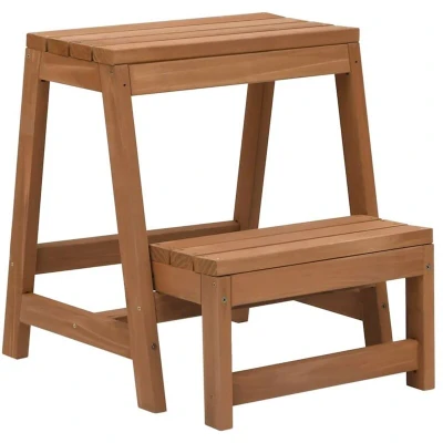 Image of vidaXL Foldable Step Stool Solid Firwood
