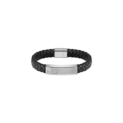 Image of BOSS Jewelry Men&#039;s LANDER Collection Bracelet Black 1580178M