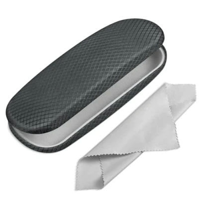 Image of FINTIE Hard Shell Glasses Case for Women Men Fashion Reading Eyeglasses Protective Spectacle Cases with Cleaning Cloth