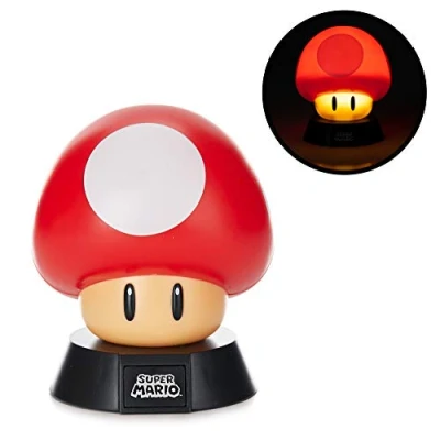 Image of Paladone Super Mario Bros. Mushroom 3D Night Light, Decorative Lamp Collectible, Multi Colour