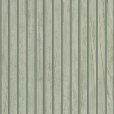 Image of Panacea Wooden Slat Sage Wallpaper Realistic Design Modern Contemporary Sleek Stylish Trendy Feature Wall