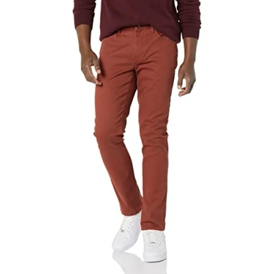 Image of Amazon Essentials Men&#039;s Slim Fit 5 Pocket Stretch Twill Trousers, Rust, 38W / 30L