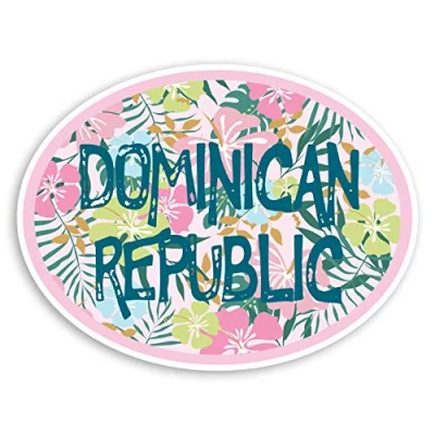 Image of 2 x 10cm Dominican Republic Vinyl Stickers Fun Sticker Laptop Luggage #18261 (10cm Wide)