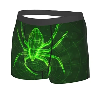 Image of 501 Spider Web Glow In The Dark Men&#039;S Boxer Briefs Cool Underwear Trunks Antibacterial Stretchy Fitted Xl