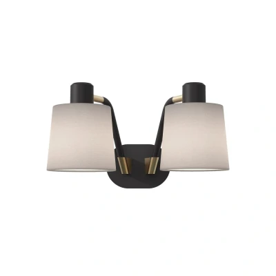 Image of Edward Twin Matt Black Wall Light Astro