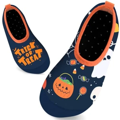 Image of Kids Swim Water Shoes for Girls Toddlers Baby Aqua Socks Quick Dry Pool Beach Barefoot Children（Halloween 32/33EU