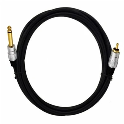 Image of Halokny 6.35mm to RCA, RCA Male 1/4 Mono TS Cable Gold Plated Audio Interconnect 6Feet/1.8M