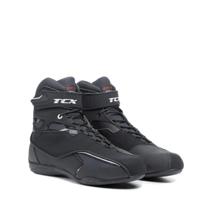 Image of TCX Zeta Waterproof, Men&#039;s Motorcycle Shoes, Sporty and Shoes Suitable for Urban Use, Microfiber Upper, Laces Velcro Closure, Black